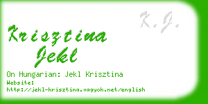 krisztina jekl business card